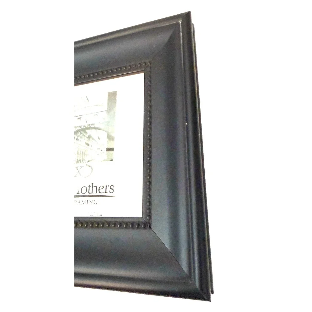Black Wooden 8X8 Photo Frame for 5X5 Picture with Glass by Aaron Brothers NEW